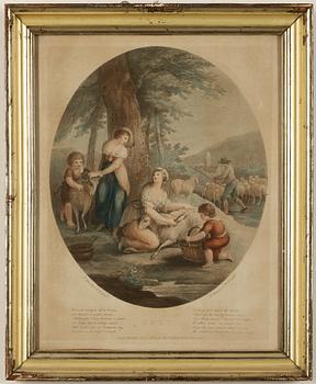GRAVYRER. 12 st, England 1800-tal.