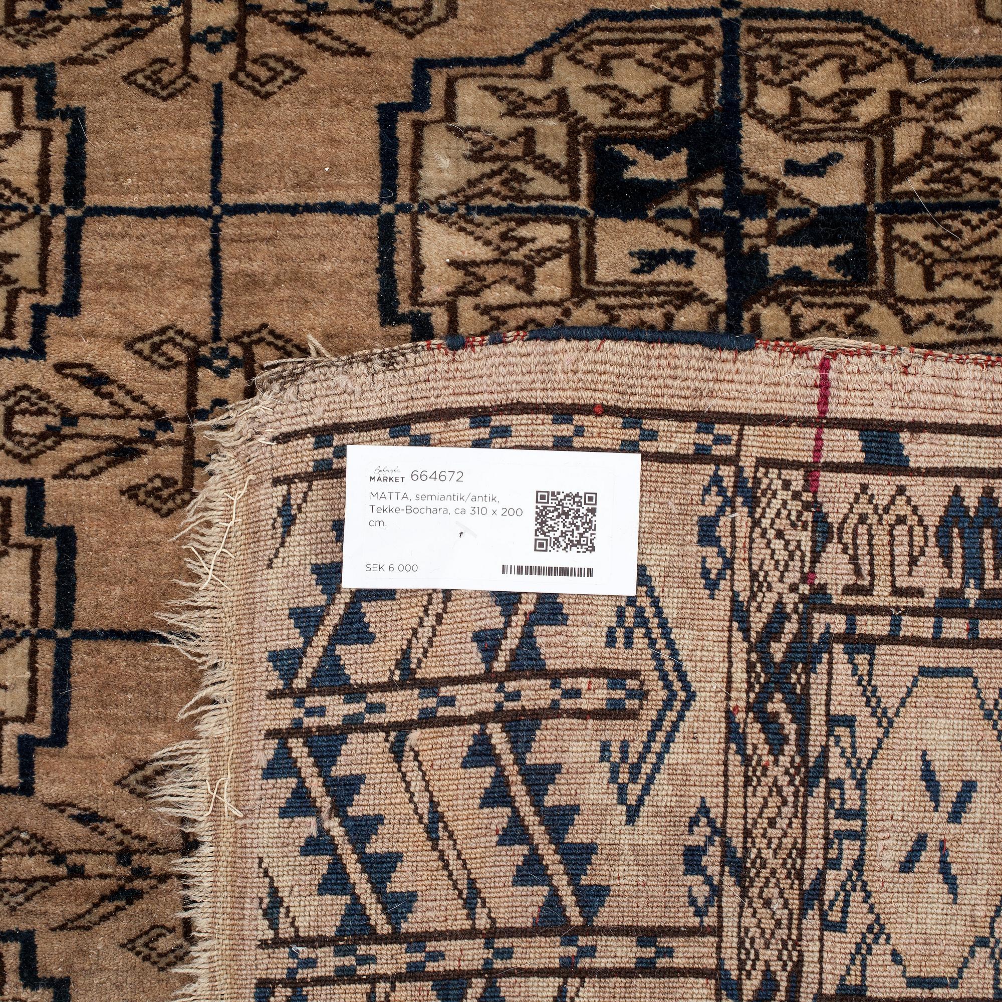 MATTA, semiantik/antik, Tekke-Bochara, ca 310 x 200 cm.