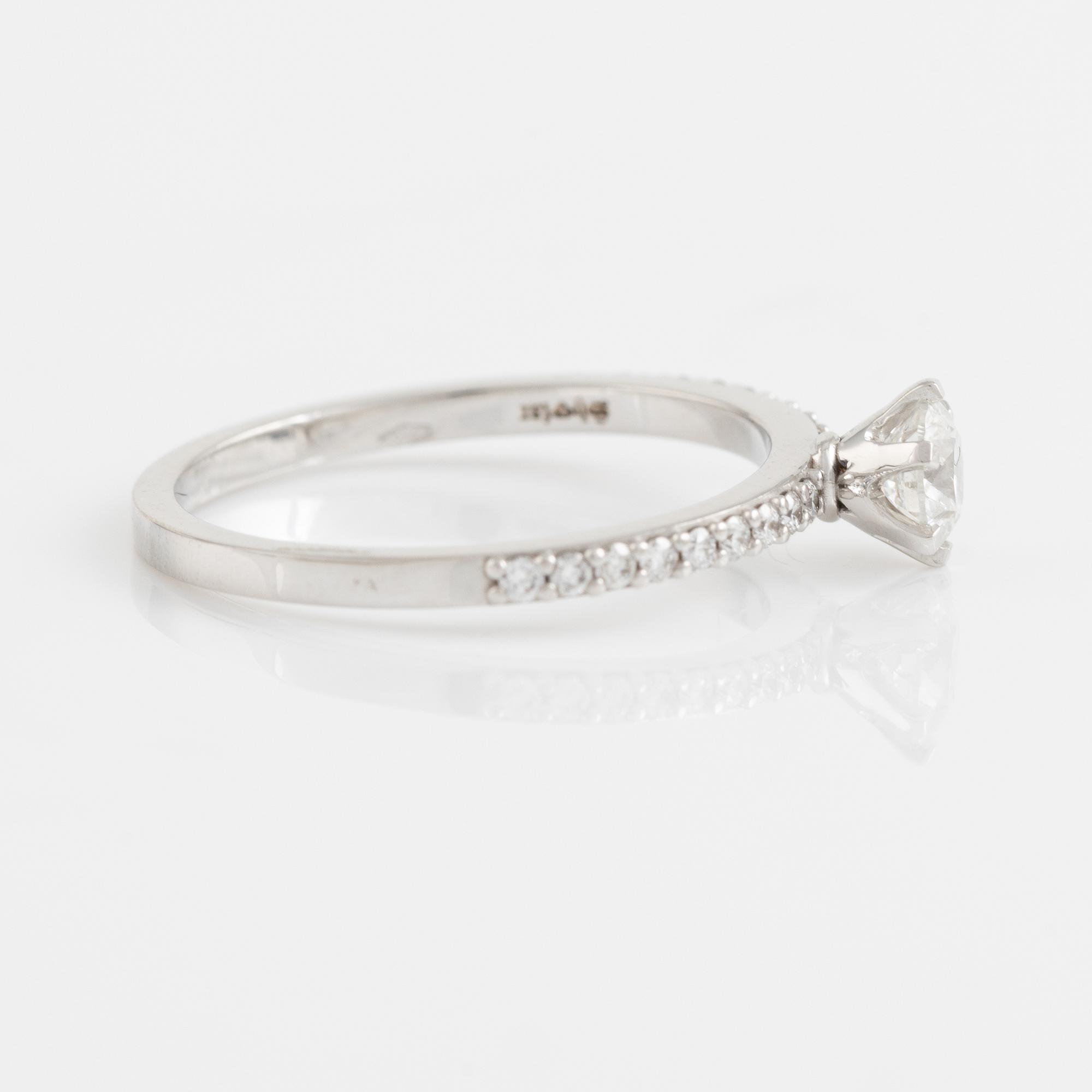 Brilliant cut diamond ring.