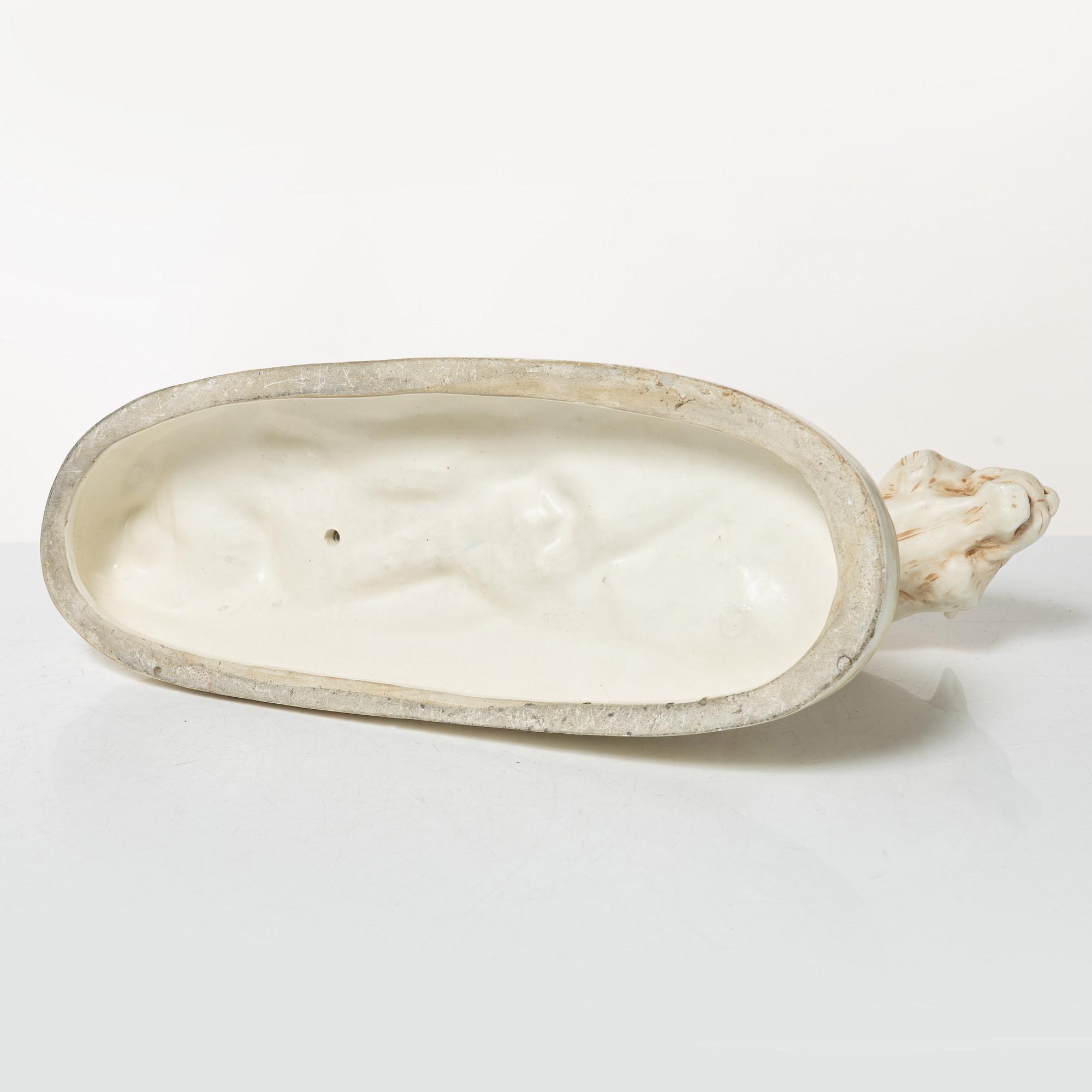 Otto Jarl, a porcelain figurin of a tiger, probably from Royal Dux, Germany.