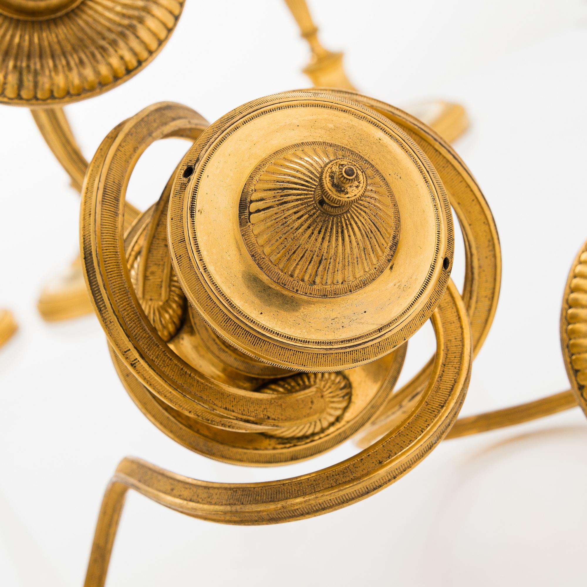 Kandelabrar, ett par och ljusstakar, ett par, Frankrike tidigt 1800-tal.