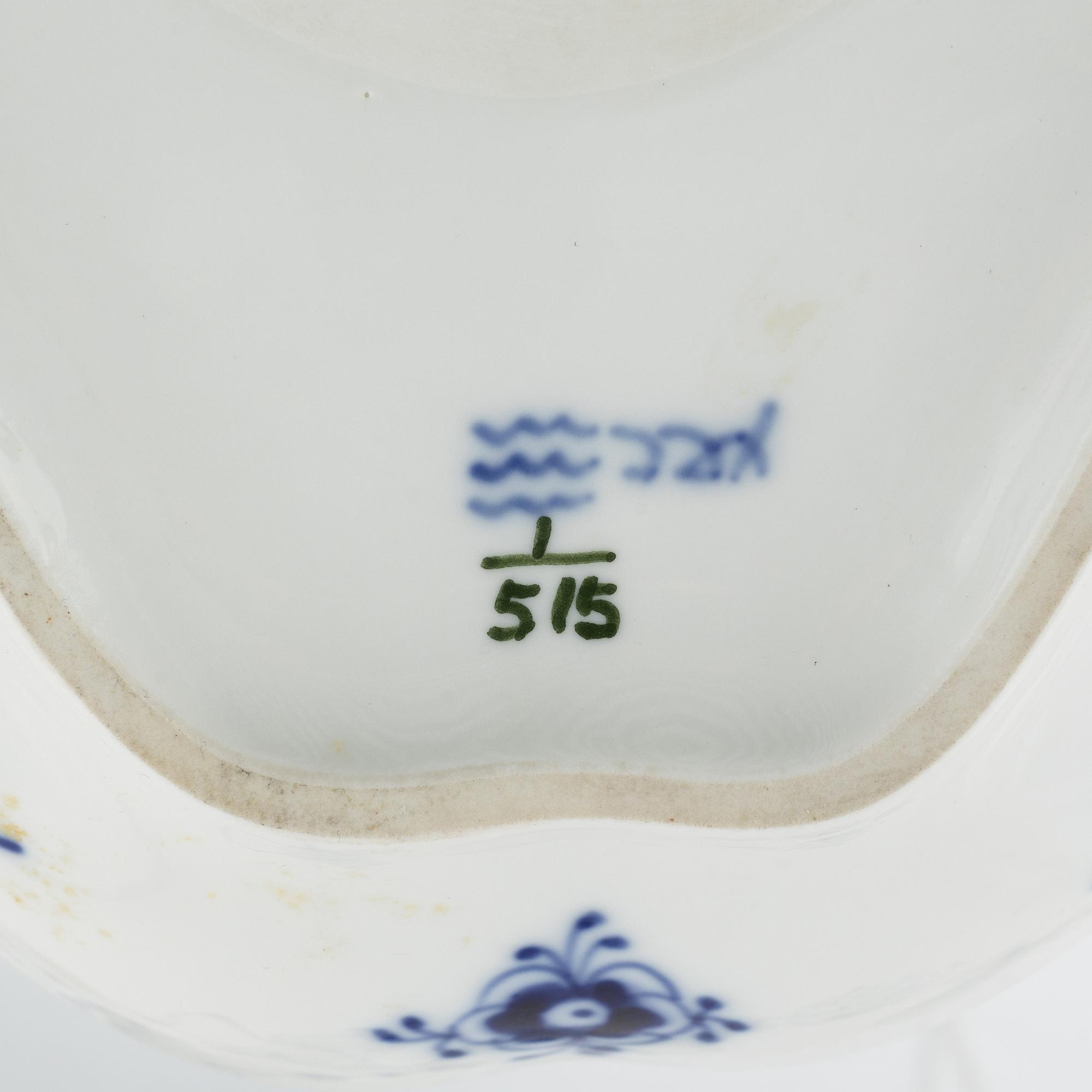 Kaffeservis, "Musselmalet", 17 delar, porslin, Royal Copenhagen, Danmark.