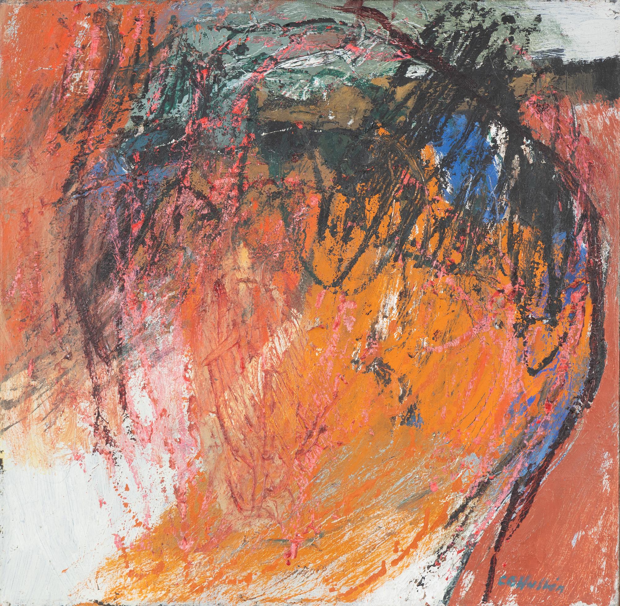 CO Hultén, oil on canvas, signed.