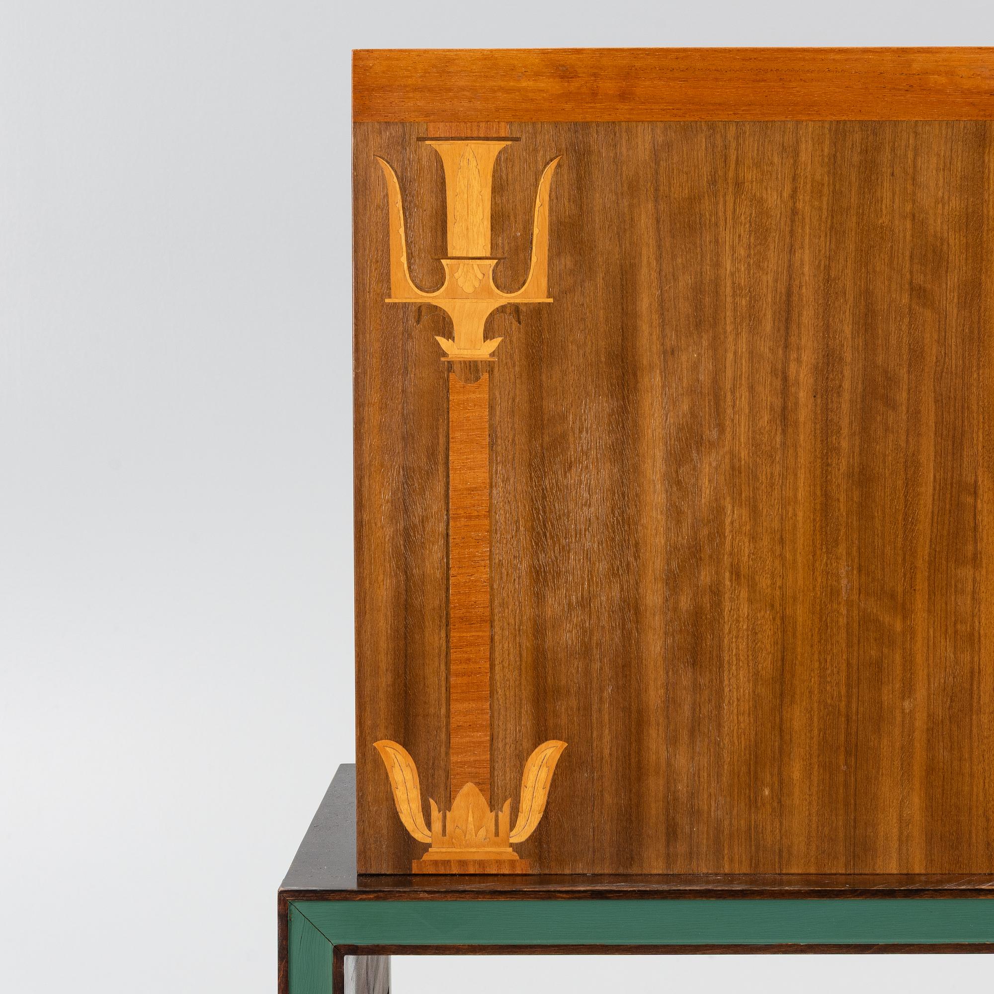 A drinks cabinet with two nesting tables, Sweden, 1930s/40s.