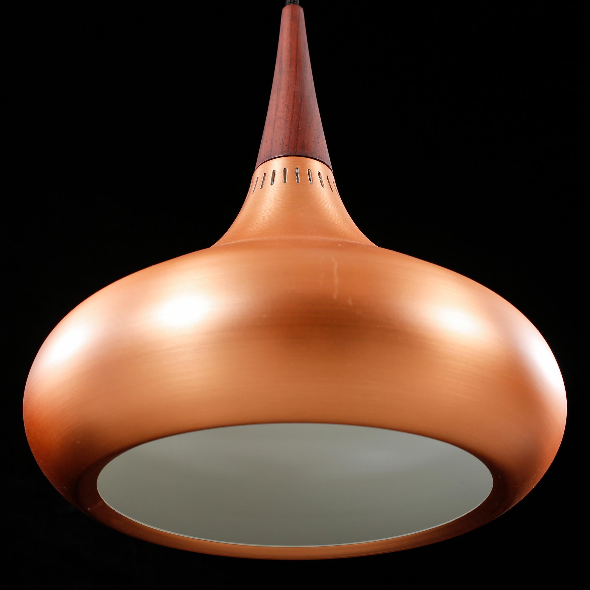 A ceiling lamp named "Orientpendel", designed by Jo Hammerborg for Fog og Mörup, made in late 20th century.
