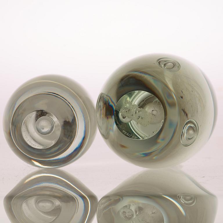 TIMO SARPANEVA, vas, "Claritas" och skulptur, modell 3575,  Iittala, Finland 1986 och 1956.