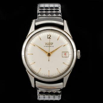ARMBANDSUR, herr, 3 st, bl a Tissot "Visodate", stål.