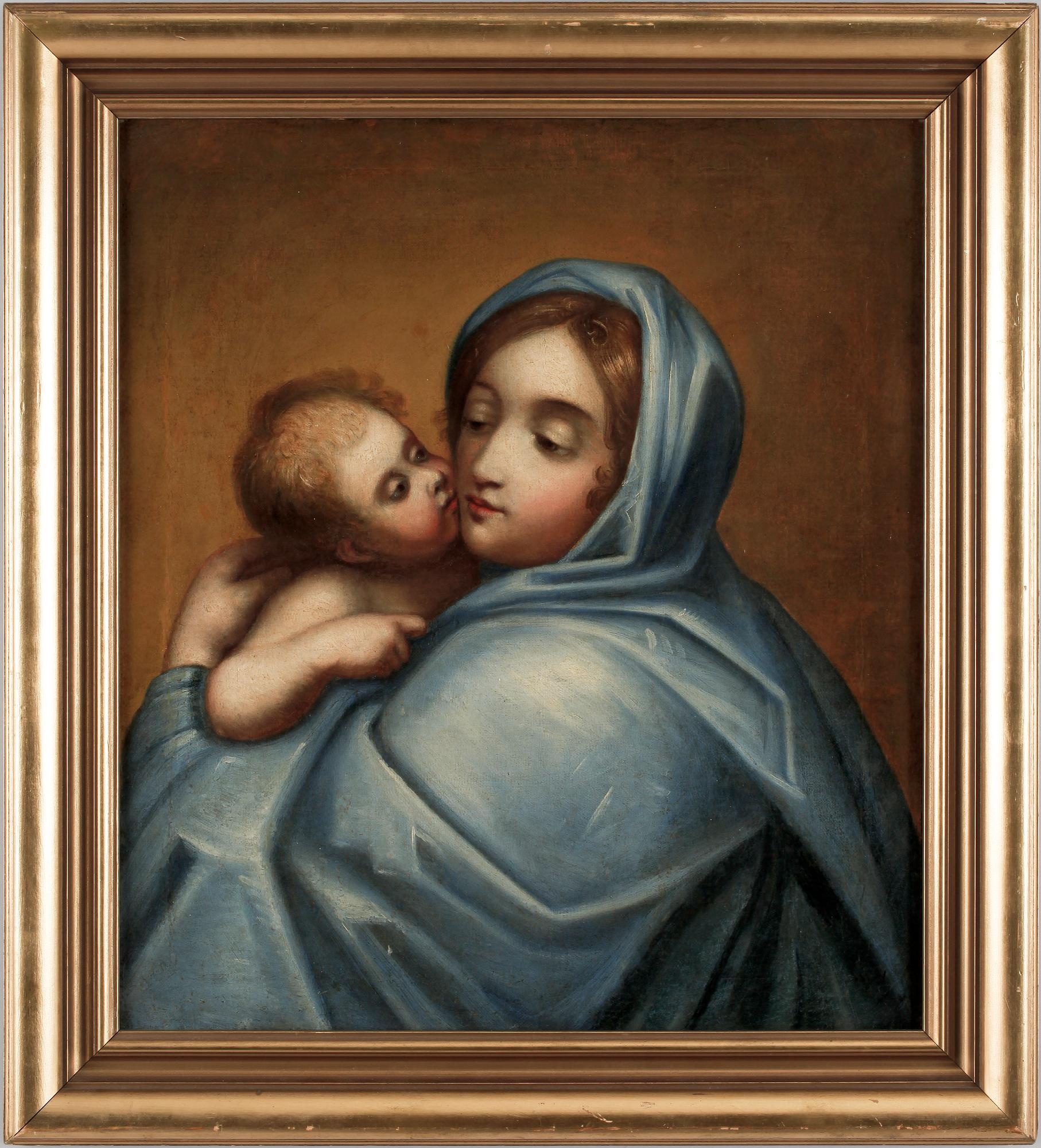 OKÄND KONSTNÄR, olja på duk. 1800-tal.