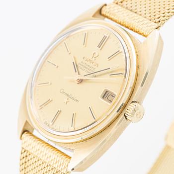Omega, Constellation, "C", "Linen Dial", wristwatch, 35 mm.