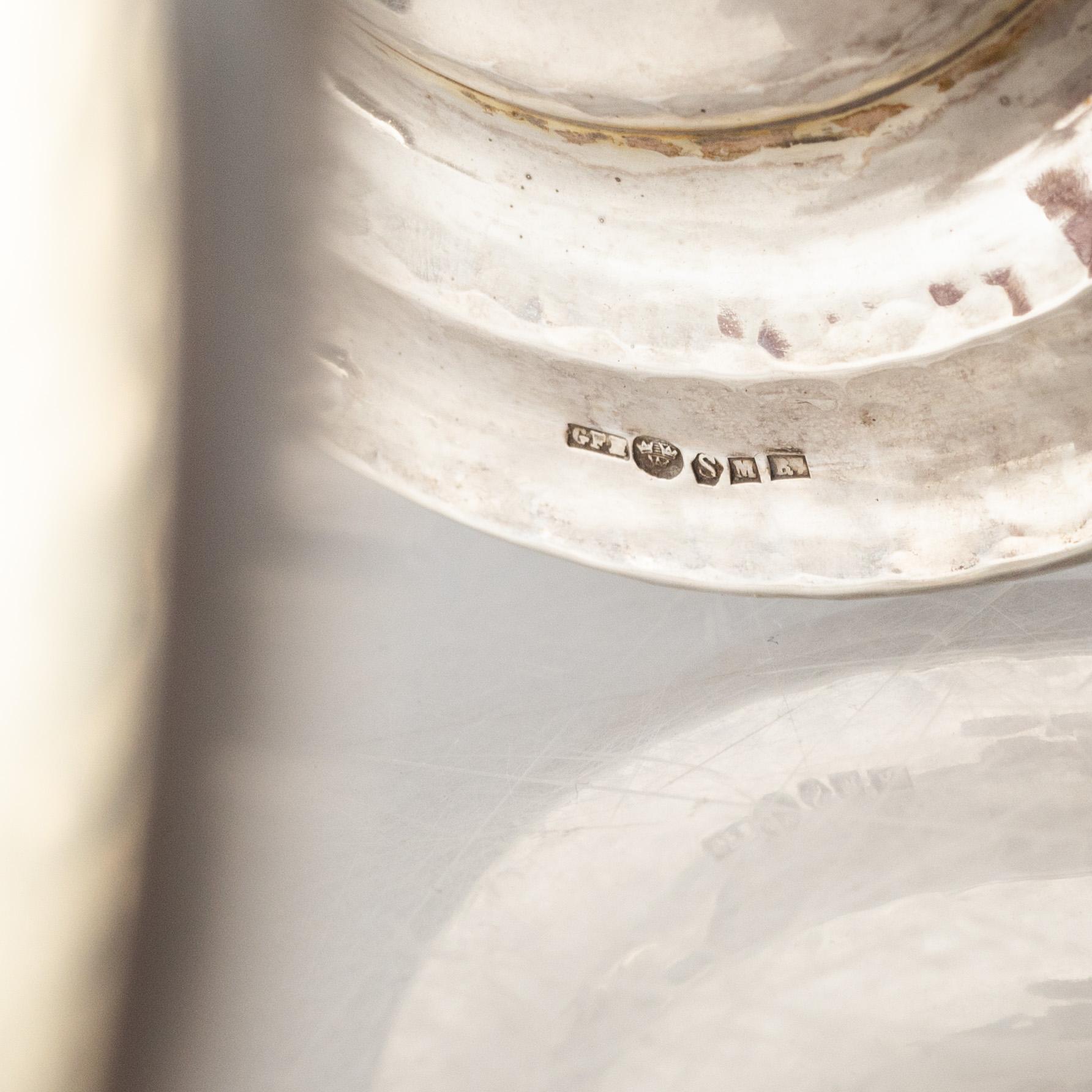 A silver sugarbowl with cover, Swedish import marks, Malmö 1919.
