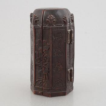 A Tang-style travel shrine, lacquered hardwod, China, early 20th century.
