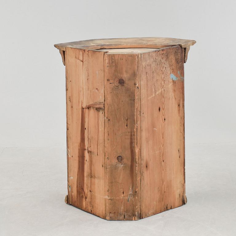 HÖRNHÄNGSKÅP, allmoge. Rättvik, dalarna. Märkt 1801.