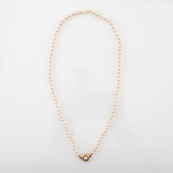Collier, 18K guld och pärlor.
