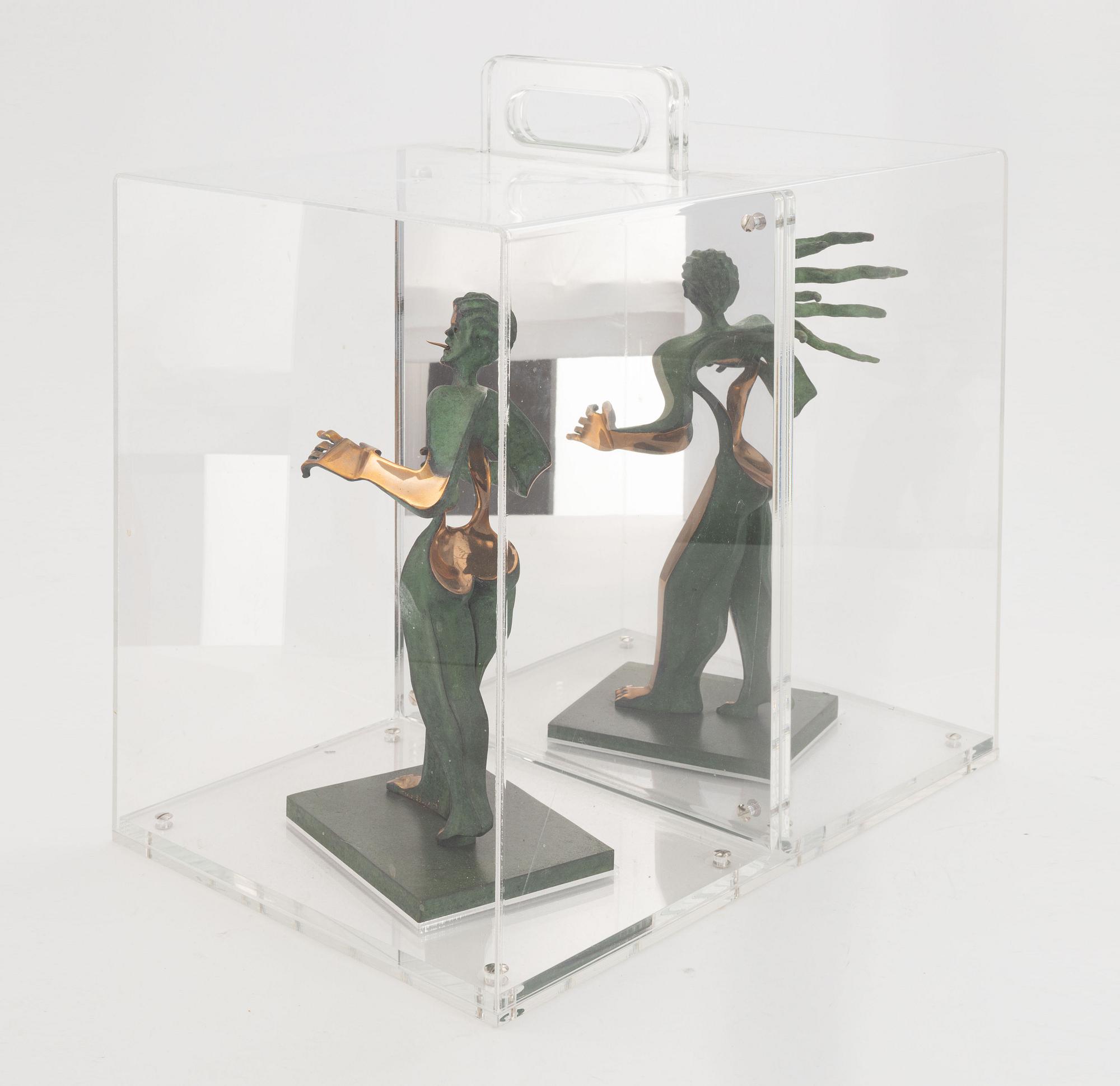 Timo Solin, skulpturer, ett par, signerad 73/100.