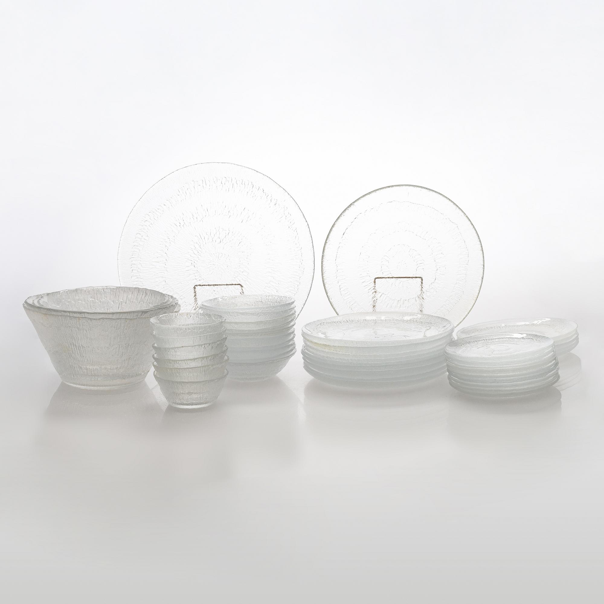 Tapio Wirkkala, Servis, glas, 47 delar, "Solaris", Iittala.