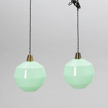 Ceiling lamps, a pair, mid-20th century.