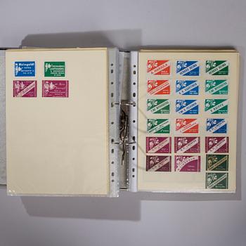 TÄNDSTICKSETIKETTER, ca 1700 st, finska, 1900-tal.