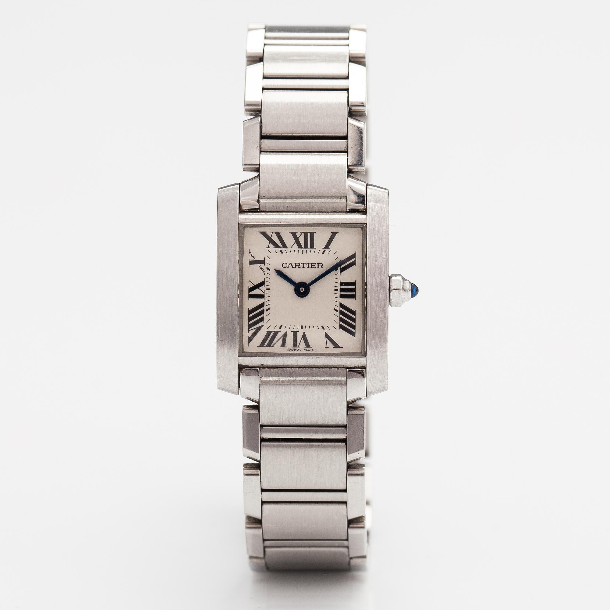 Cartier, Tank Francaise, wristwatch, 21 x 20 mm.