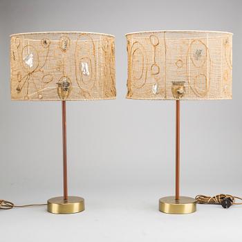 A pair of mid 20th century modern table lights, ca 1955.