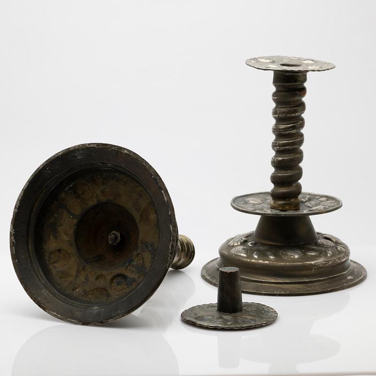 Candelabras, a pair, Baroque style, 19th century.