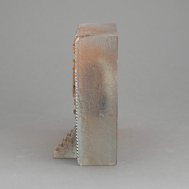 BERTIL VALLIEN, skulptur, glas, Kosta Boda, signerad och numrerad 6/60.