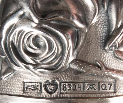 SERVETTRINGAR, 12 st, silver, Auran Kultaseppä, Åbo 1969. Vikt 79,3 g.