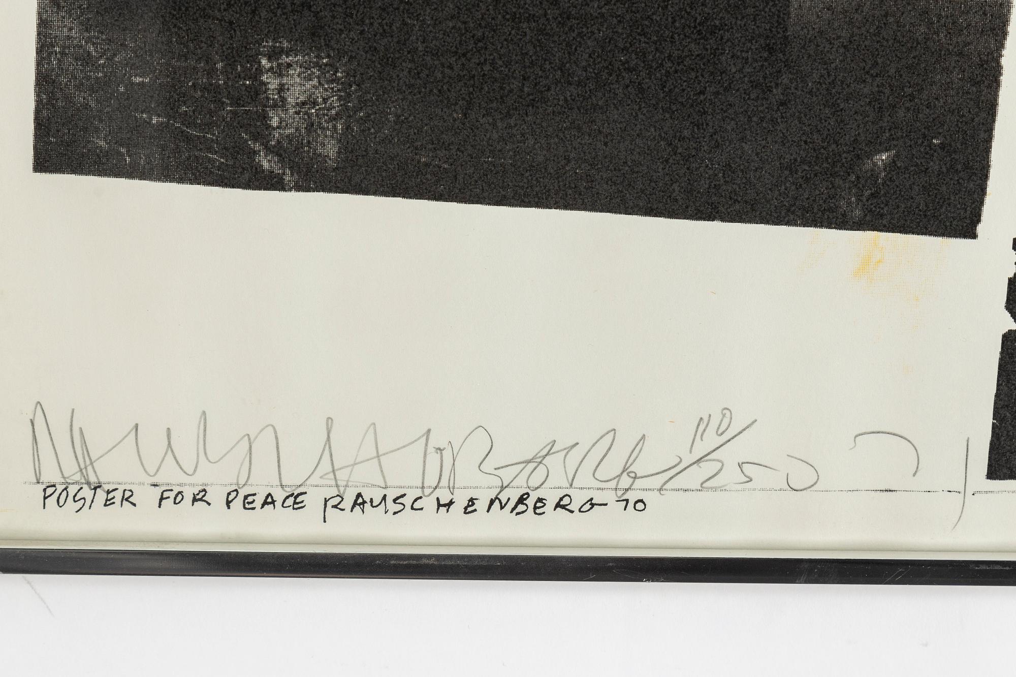 ROBERT RAUSCHENBERG, färgoffset, signerad numrerad och daterad 110/250.