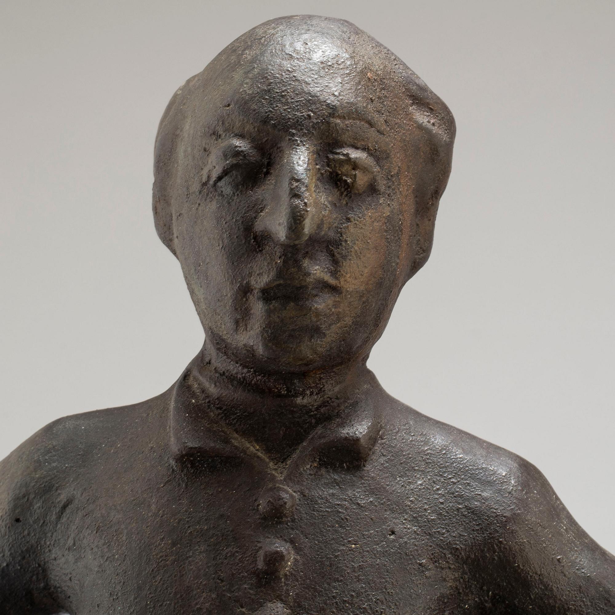 ALLAN EBELING, a cast iron sculpture depicting Karl XII.