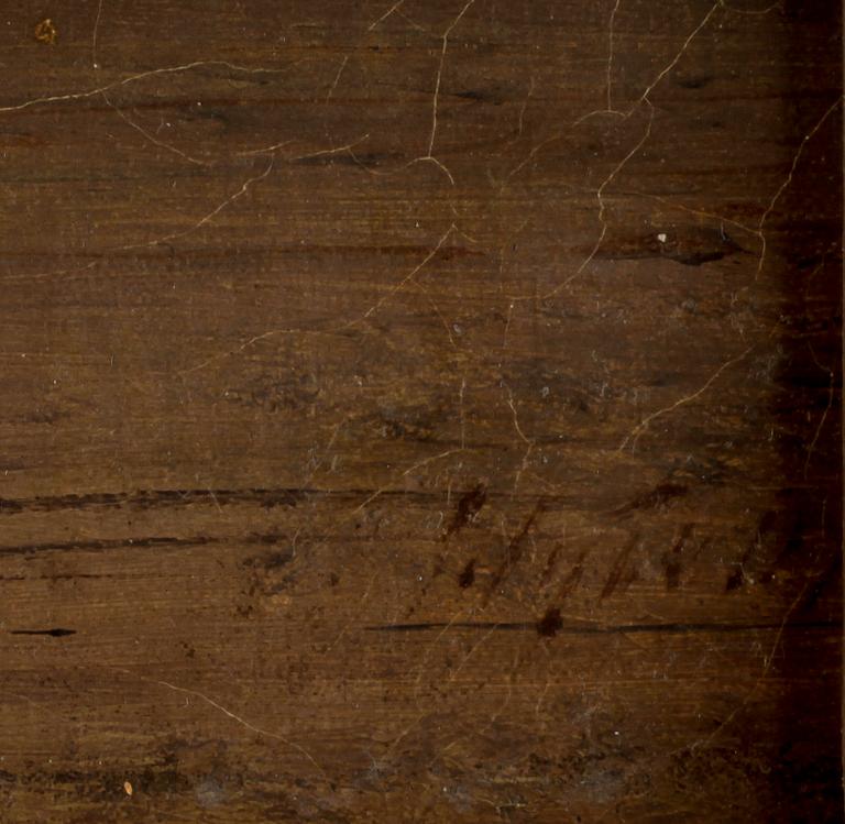 OKÄND KONSTNÄR, olja på duk, otydl sign, 1800-tal.