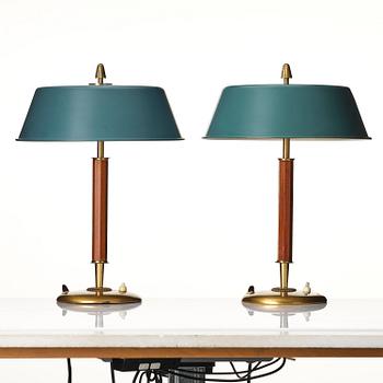 Bertil Brisborg, a pair of table lamps model "32038", Nordiska Kompaniet, 1940s-50s.