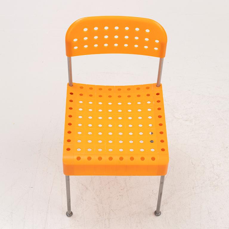 Enzo Mari, stolar, 4 st, "Box chair", Anonima Castelli, Italien, 1990-tal.