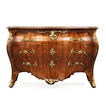 A Swedish Royal Rococo 1760's commode by Lars Nordin, master in Stockholm 1743-1773 (not signed).