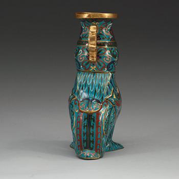 A cloisonné joss stick holder, Qing dynasty.