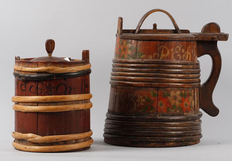 STÅNKOR, 2 st. Allmoge.