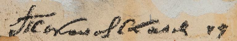 PAVEL PETROVICH SOKOLOV-SKALJA, pastelli, signeerattu ja päivätty -49.