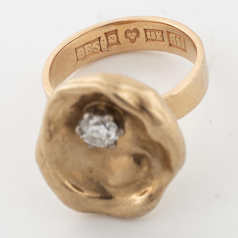 RING, med briljantslipad diamant ca 0.20 ct Schalin, Östersund, 1982.