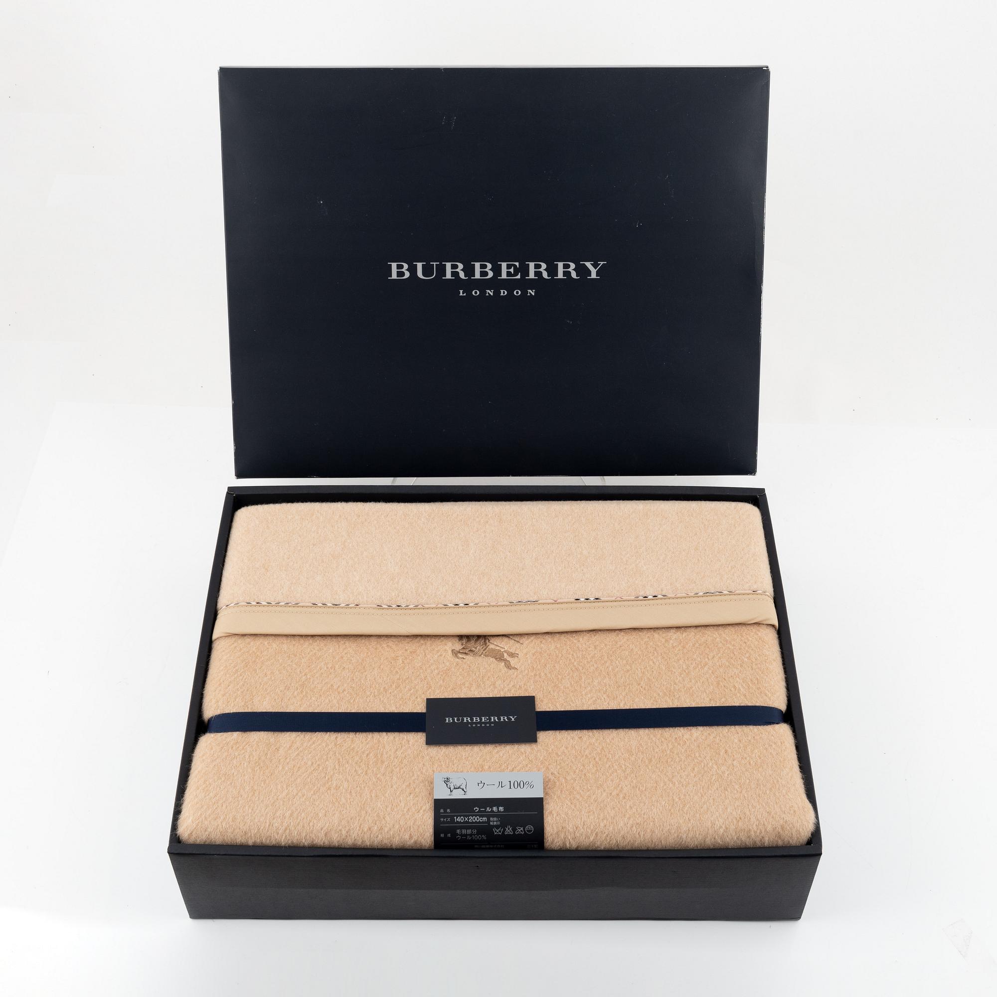 Burberry, a wool blanket.
