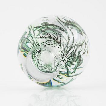 Edward Hald, a graal glass vase, Orrefors.
