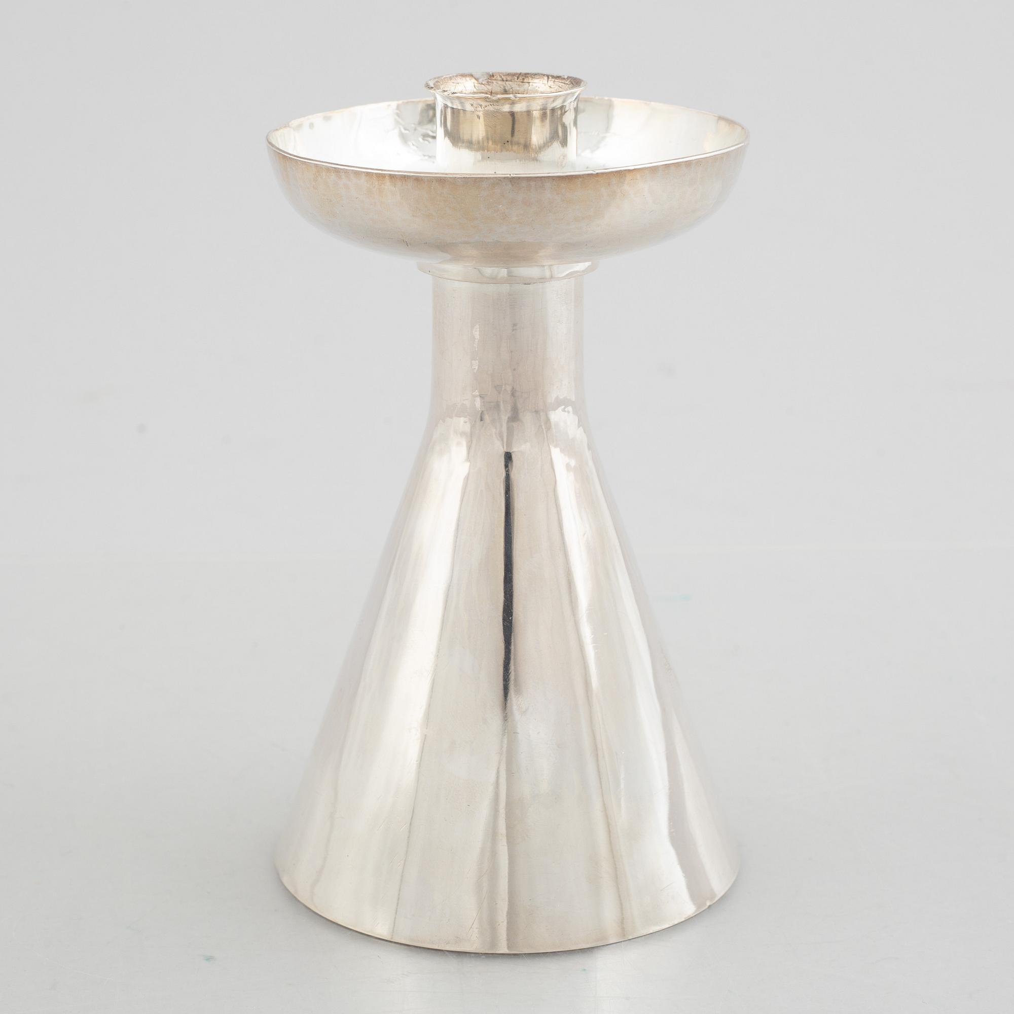 Bengt Liljedahl, a sterling silver candle stick, Stockholm, Sweden, the year 2000.
