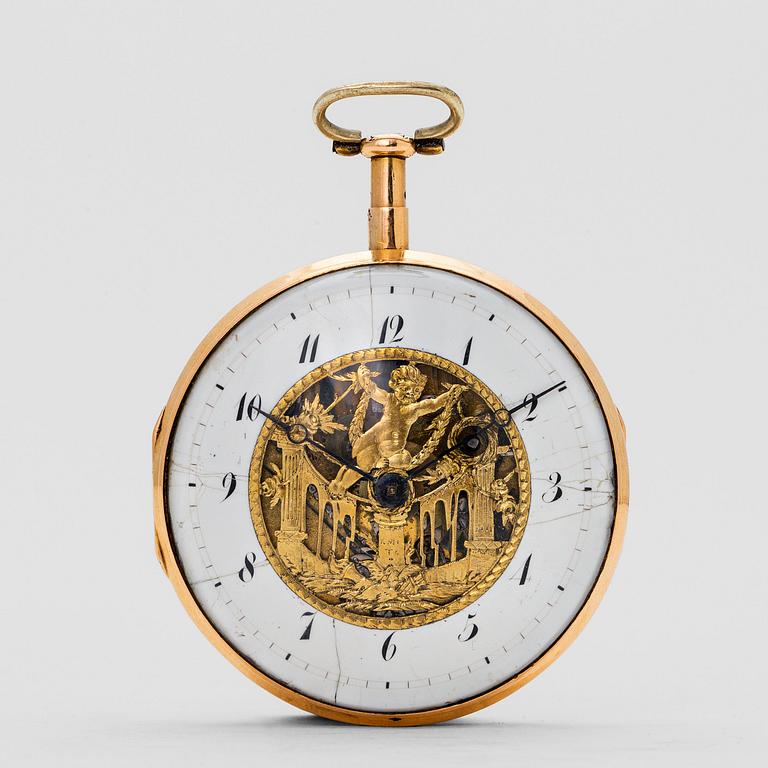 POCKETWATCH, 55 mm, repeter, skeleton watch.