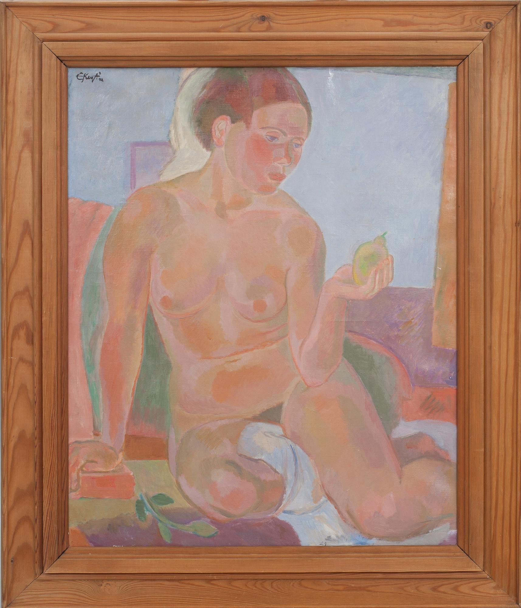 ELISIF KEY-ÅBERG, olja på duk, sign o dat -42.