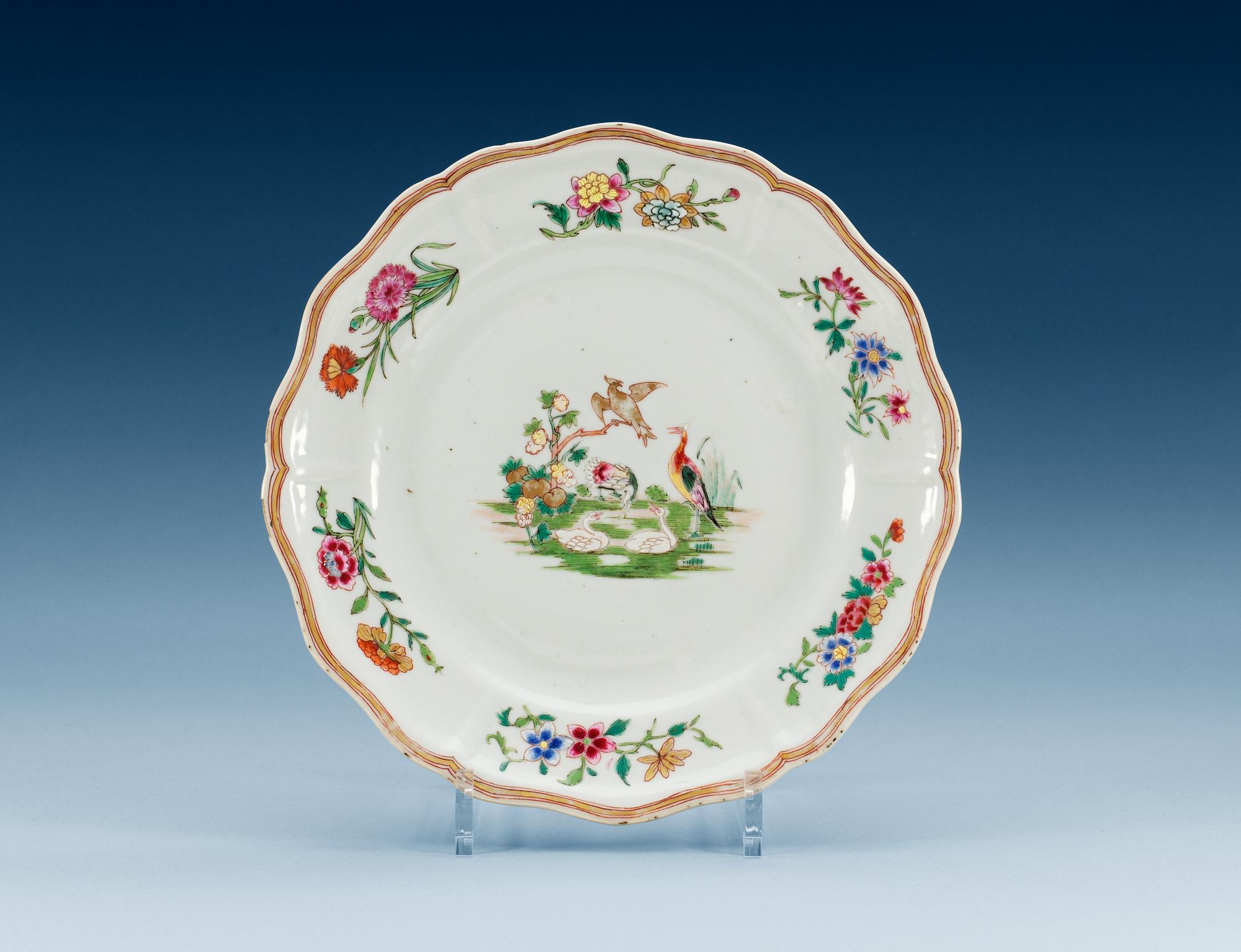 A set of four dinner plates, Qing dynasty, Qianlong (1736-95).