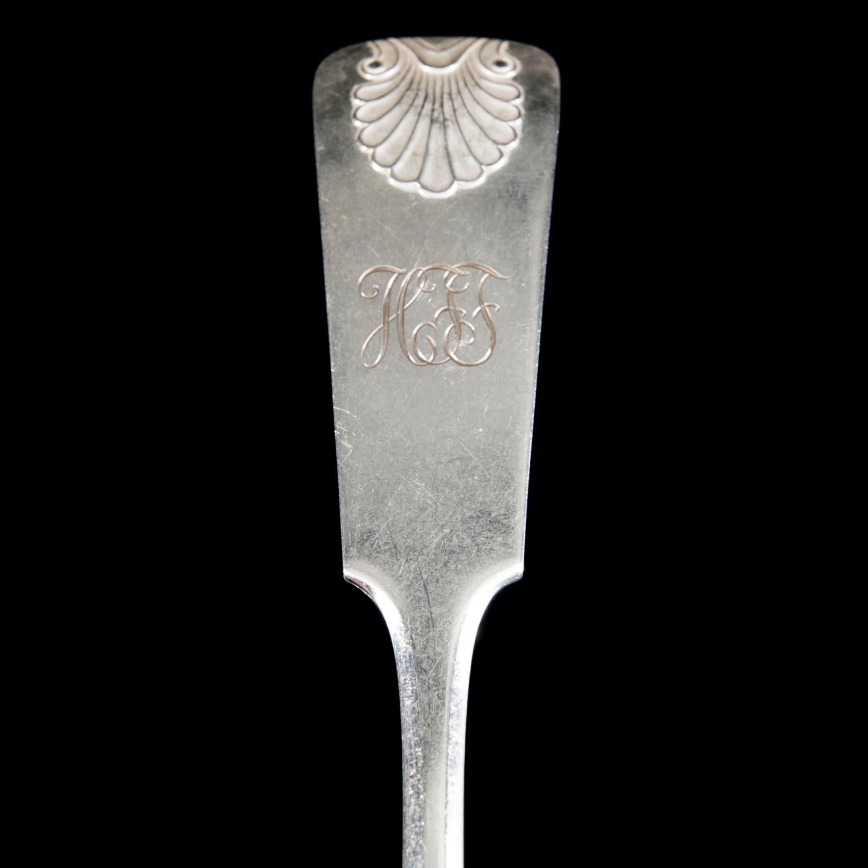 BESTICKUPPSÄTTNING, 12+12, silver, "Musslan", Tavastehus 1950-tal.