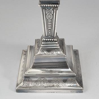 A pair of sterling silver candelabras, Polar Art, Stockholm (1980-2009).