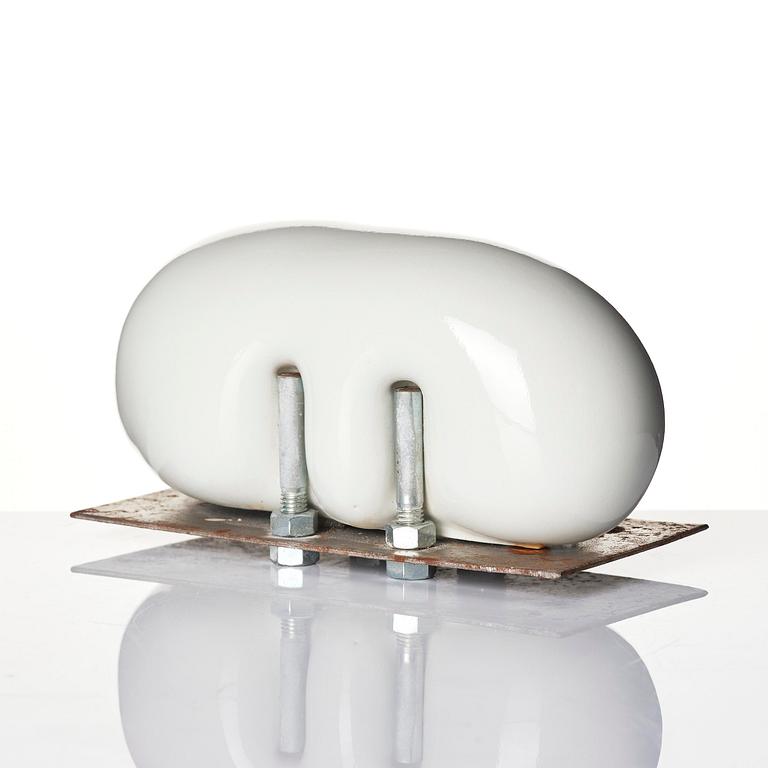 Mårten Medbo, a porcelain wall sculpture, executed in his studio, 1997.