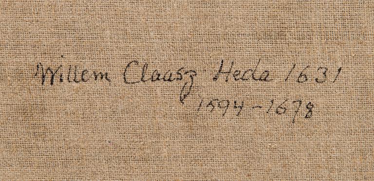 WILLEM-CLAESZ HEDA, HANS ART, HOLLÄNDSKT STILLEBEN.