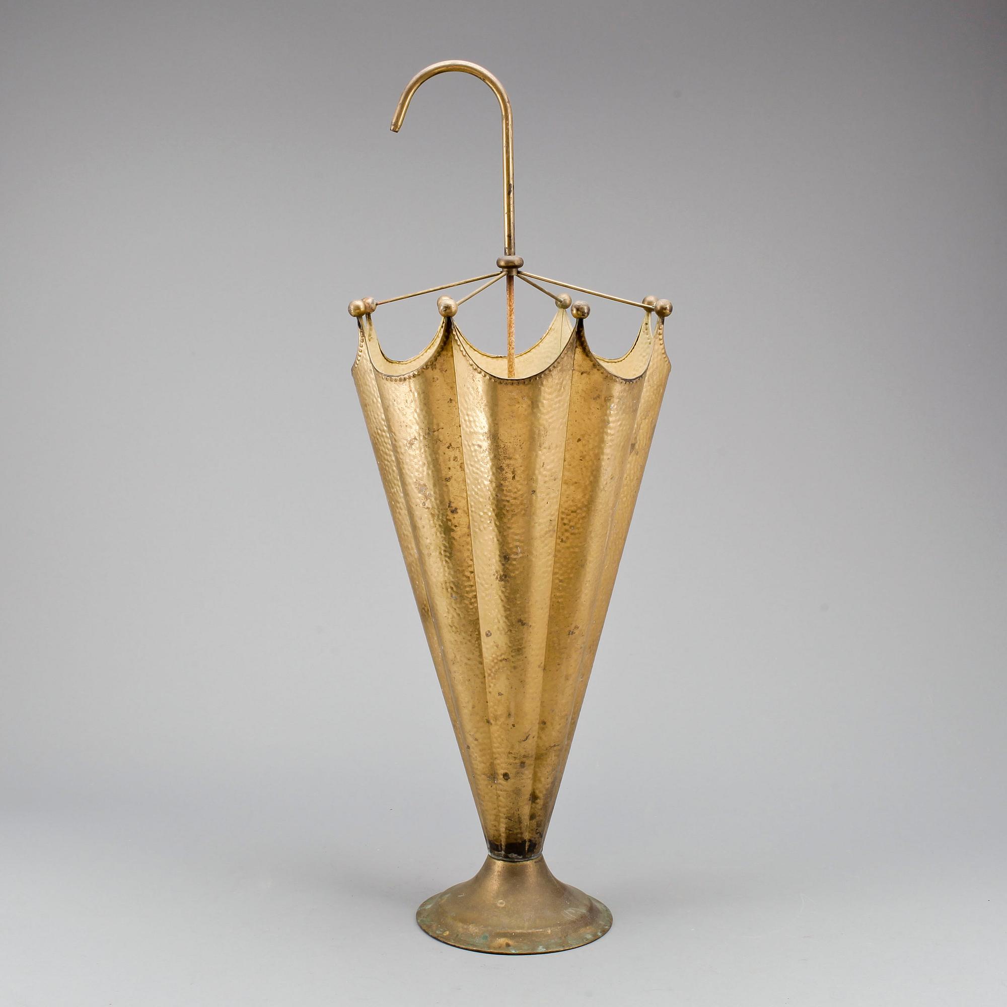 PARAPLYSTÄLL, mässing, 1900-talets mitt.