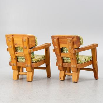 Stig Sandqvist, armchairs, a pair, Vemdalia/Sandqvists. Second half of the 20th century.