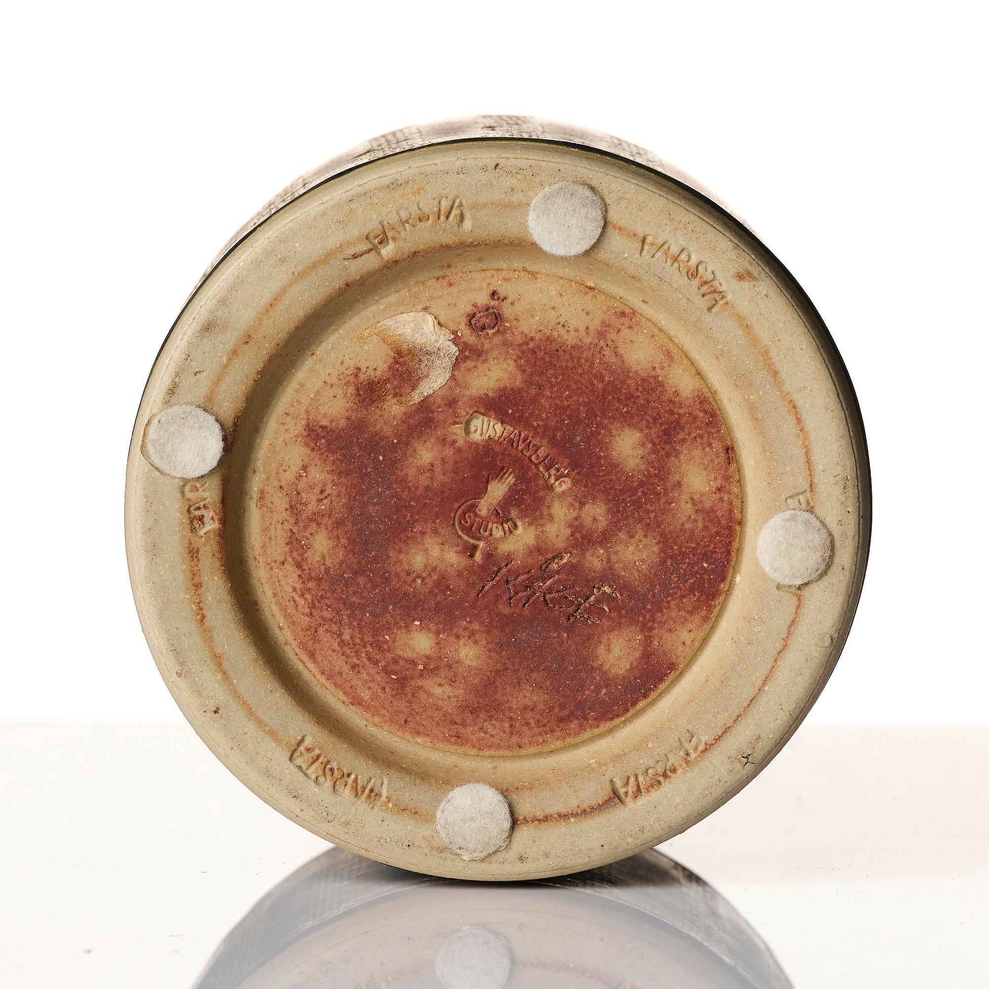 Wilhelm Kåge, a Farsta stoneware vase, Gustavsbergs Studio 1958.