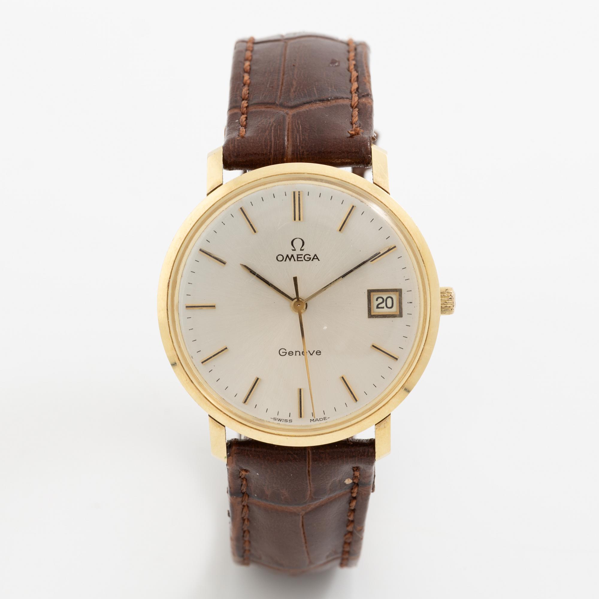 Omega, Genève, wristwatch, 34 mm.